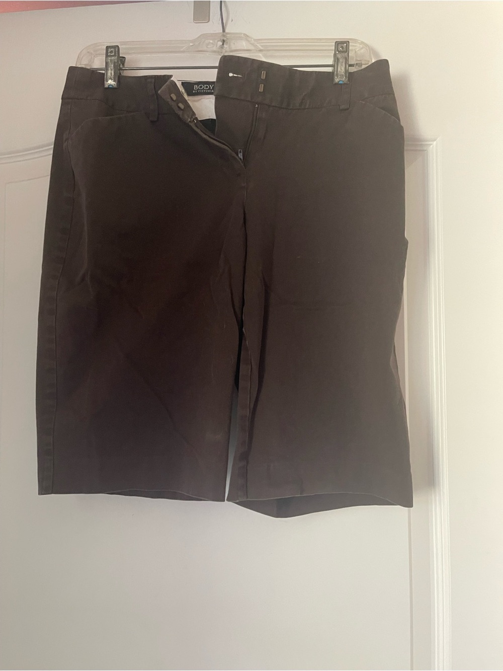 Y2K Body by Victoria Brown Bermuda Shorts Women’s Size 2 Stretch Cotton Mid Rise